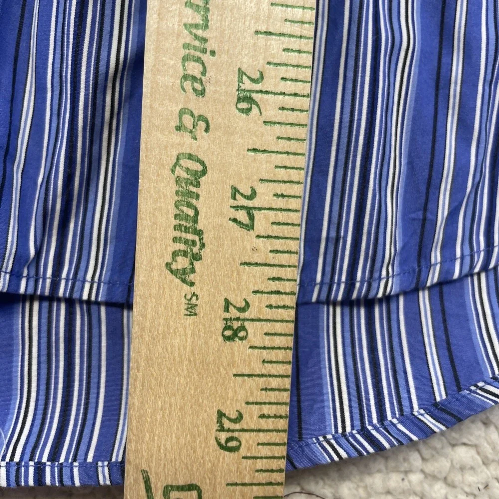 Ralph Lauren Button Down Boy XL Blue Striped Pony Logo Long Sleeve Shirt